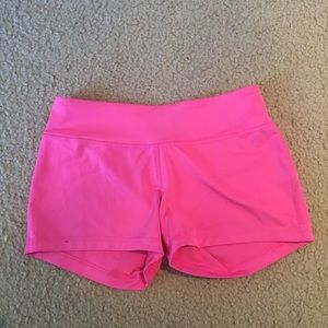 Neon Pink Lululemon Girl’s Spandex Shorts